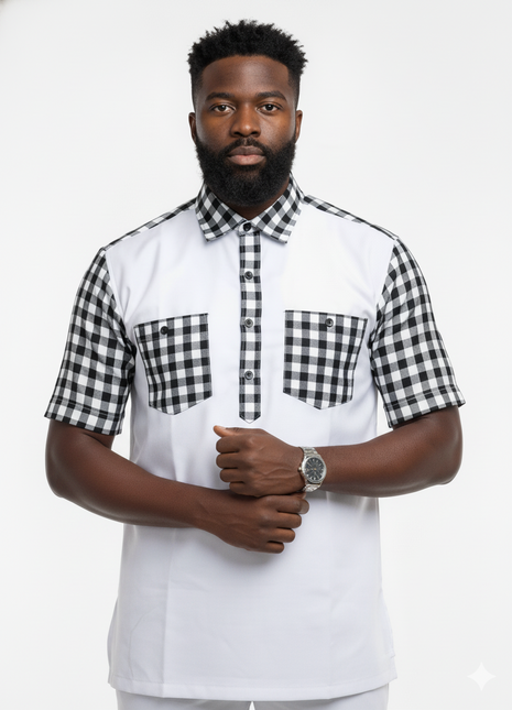 Chemise Bicolore à Carreaux