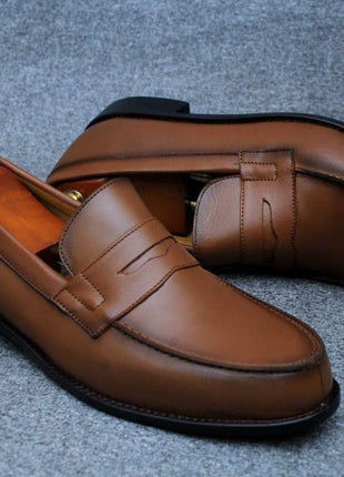 Mocassins Penny en Cuir Chocolat