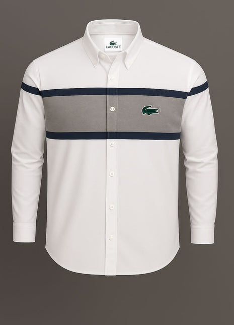 La Chemise Blanche à Bande Pectorale